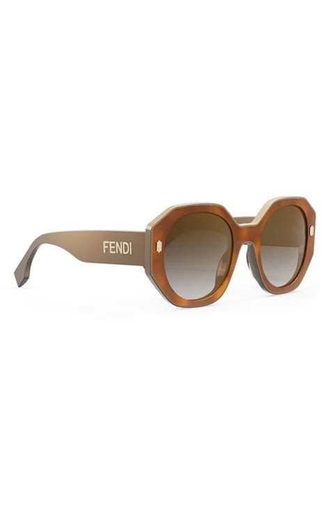 Fendi Blonde Havana Bold Sunglasses .